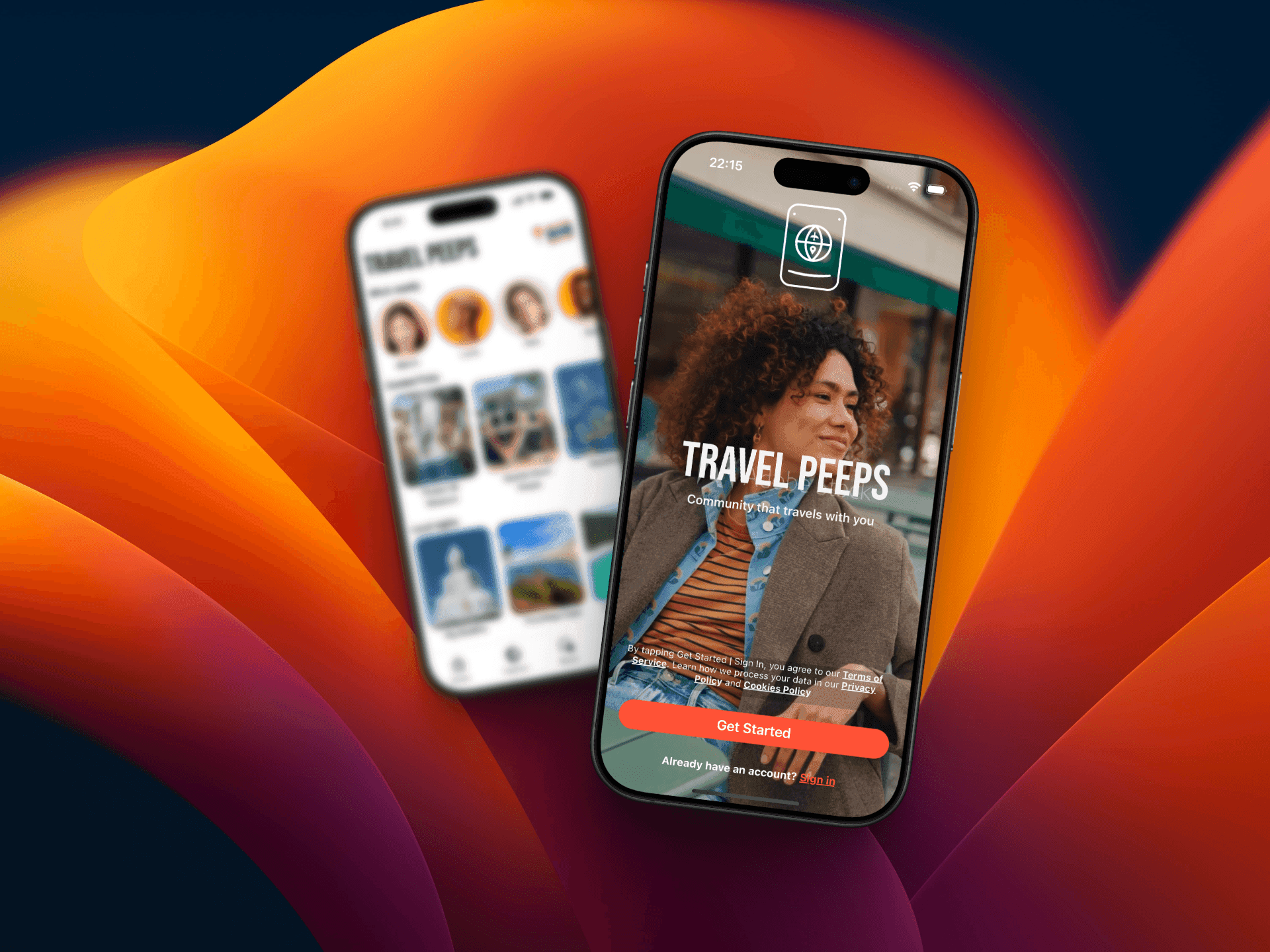 Travel Peeps app screen