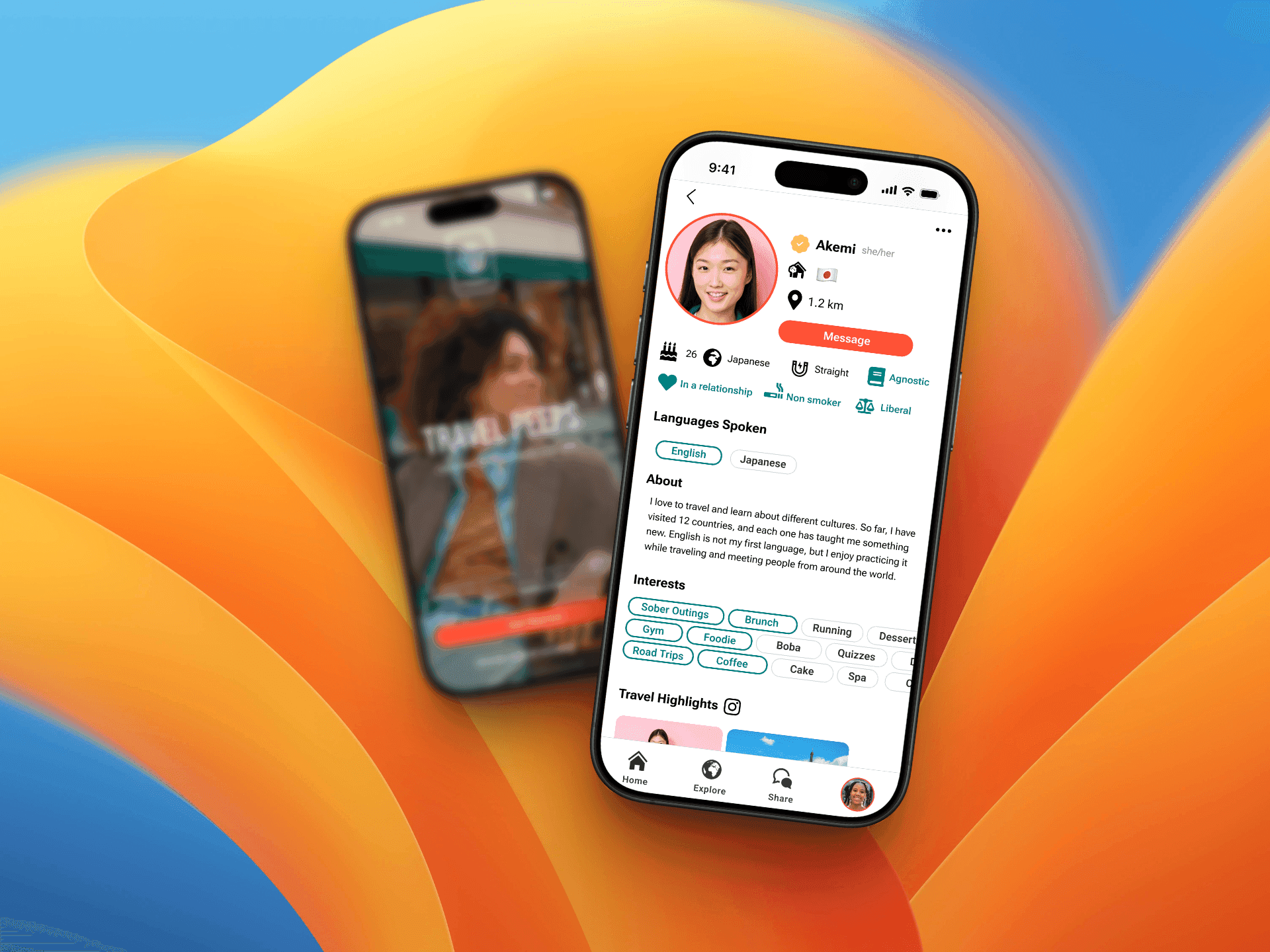 Travel Peeps app screen