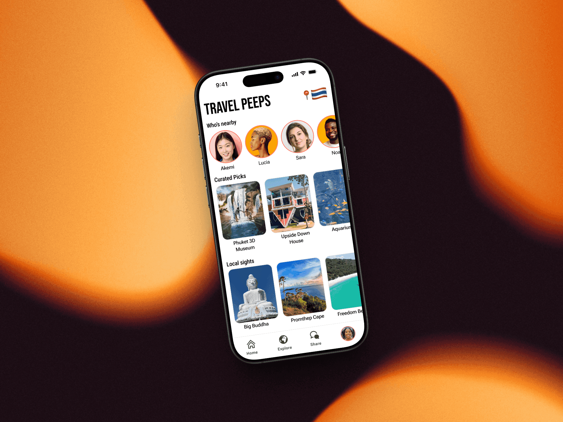Travel Peeps app screen