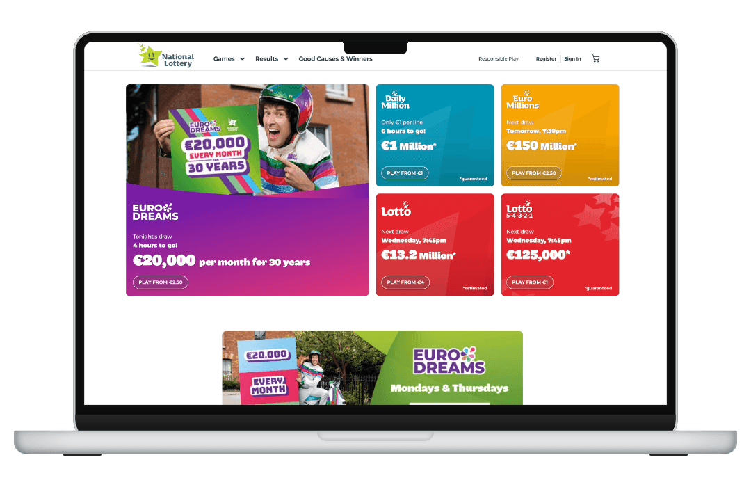 Irish National Lottery design system components