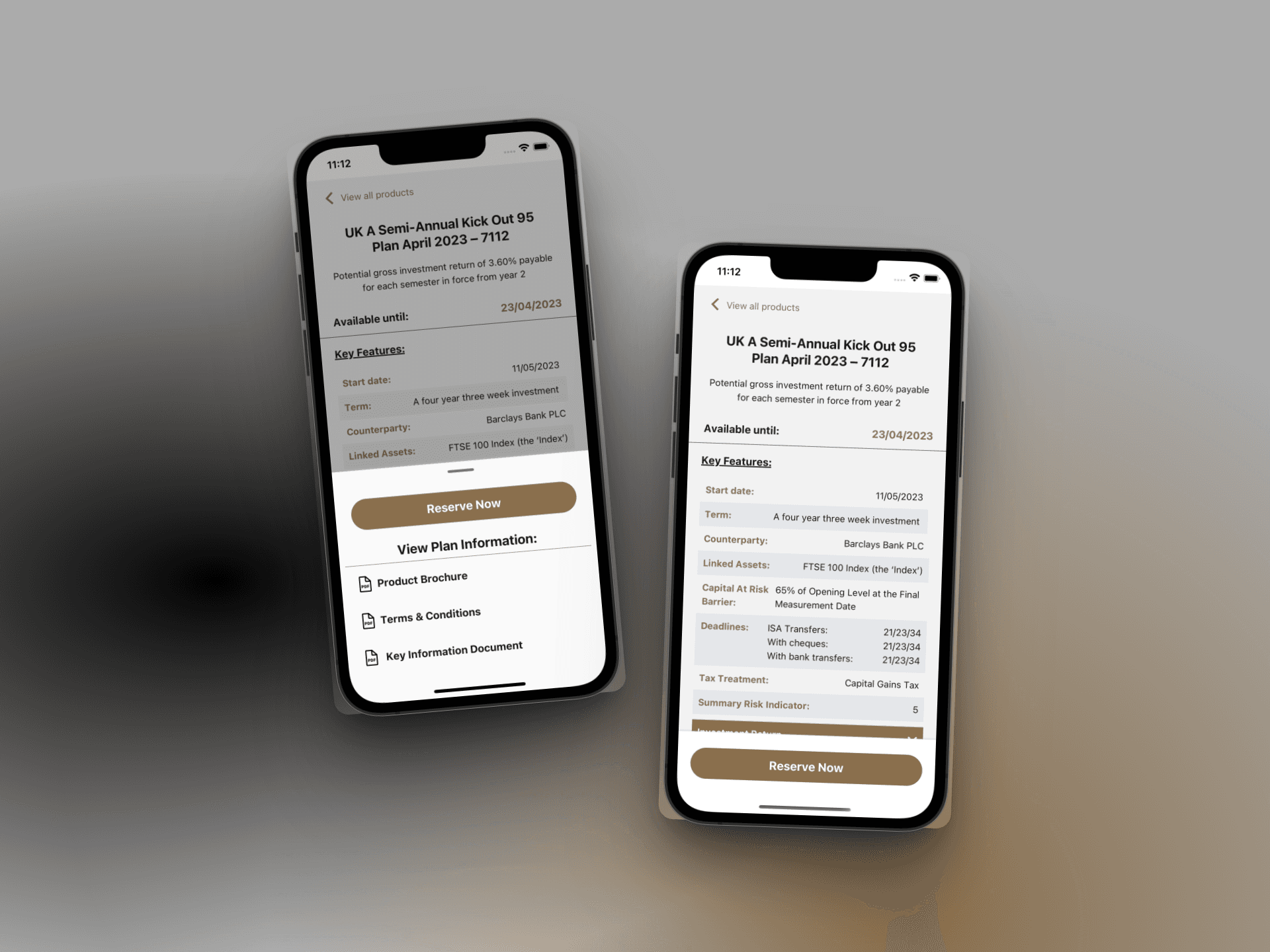 MB Structured Investments features screen